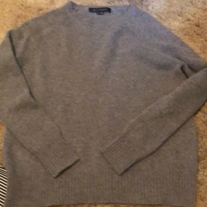 Cashmere crew neck sweater with fuschia lightning